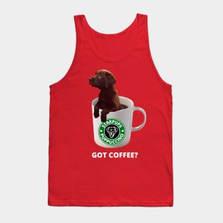 Got Coffee Labrador Puppy Tank Top